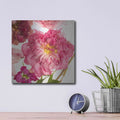 'Peony Dream on White' by Leah McLean – Metal Wall Art, 12x12 room view