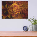 'Marigold Petals' by Leah McLean – Metal Wall Art, 16x12 room view