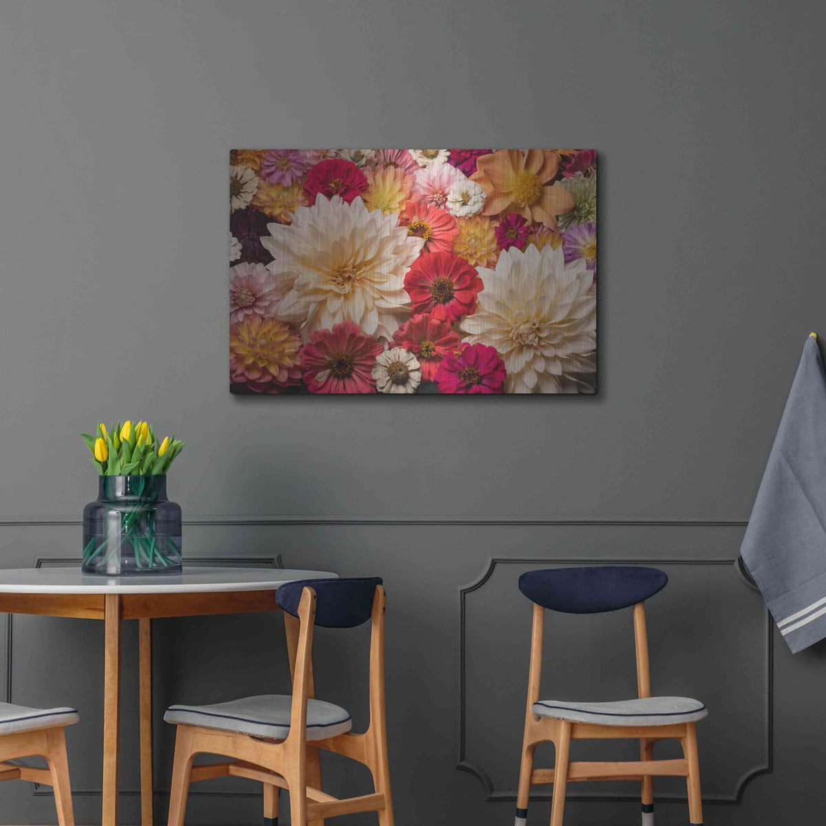 'Dahlia Dream Scape' by Leah McLean – Metal Wall Art, 36x24 room view