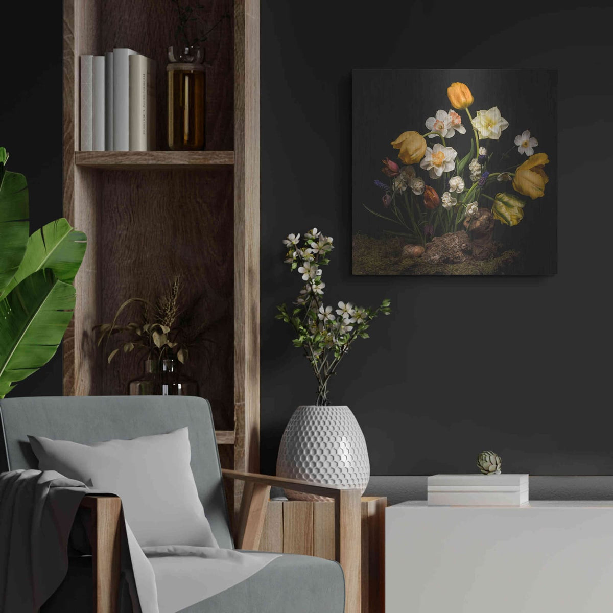'An Ode to Spring' by Leah McLean – Metal Wall Art, 24x24 room view