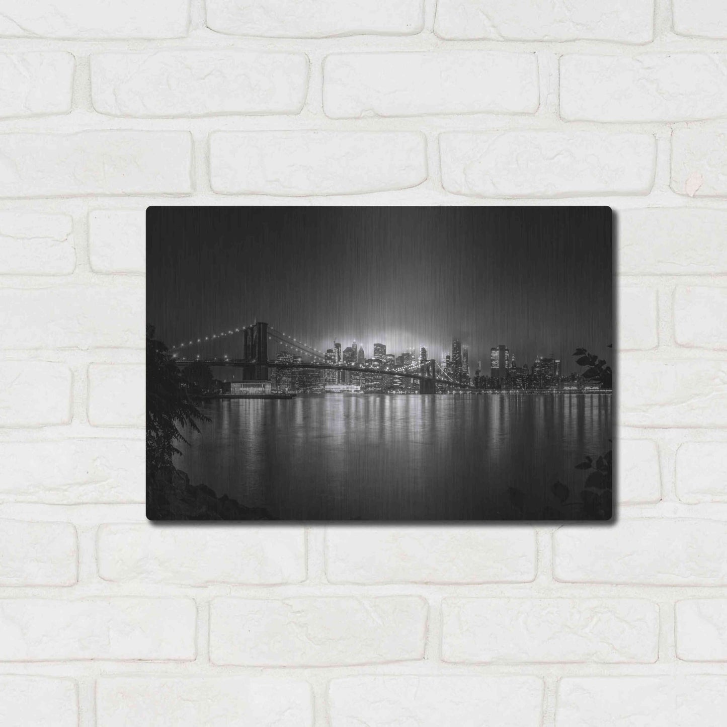 Luxe Metal Art 'Bright Lights of New York' by Nicklas Gustafsson, Metal Wall Art,16x12