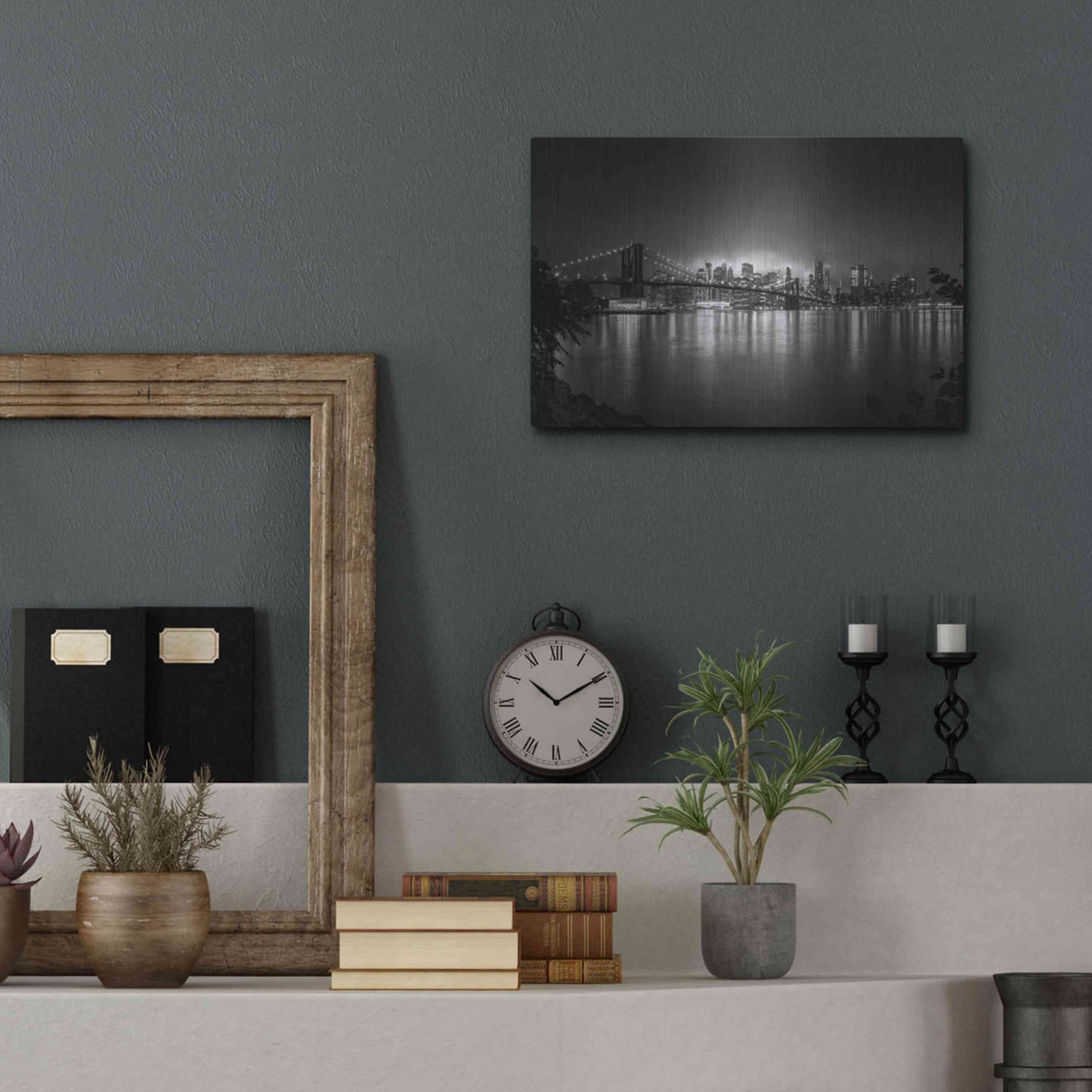 Luxe Metal Art 'Bright Lights of New York' by Nicklas Gustafsson, Metal Wall Art,16x12