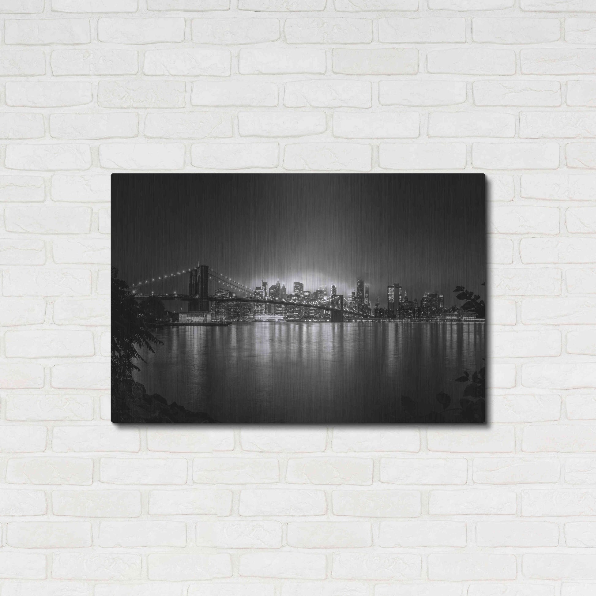 Luxe Metal Art 'Bright Lights of New York' by Nicklas Gustafsson, Metal Wall Art,36x24