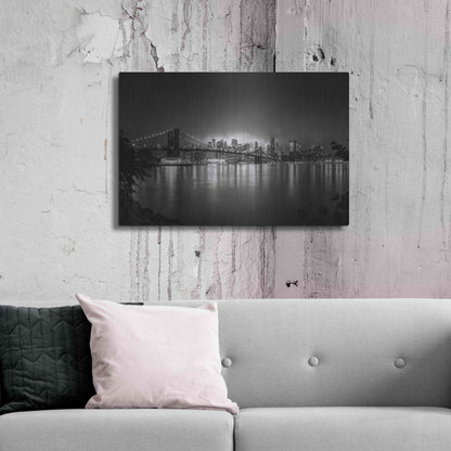 Luxe Metal Art 'Bright Lights of New York' by Nicklas Gustafsson, Metal Wall Art,36x24
