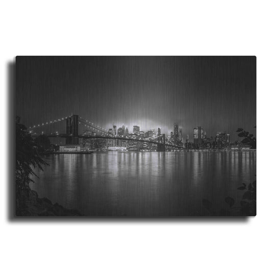 Luxe Metal Art 'Bright Lights of New York' by Nicklas Gustafsson, Metal Wall Art