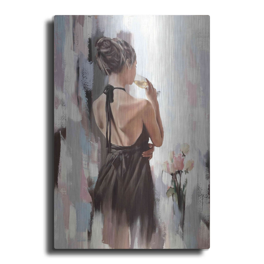 'Girl With Roses' by Alexander Gunin – Metal Wall Art