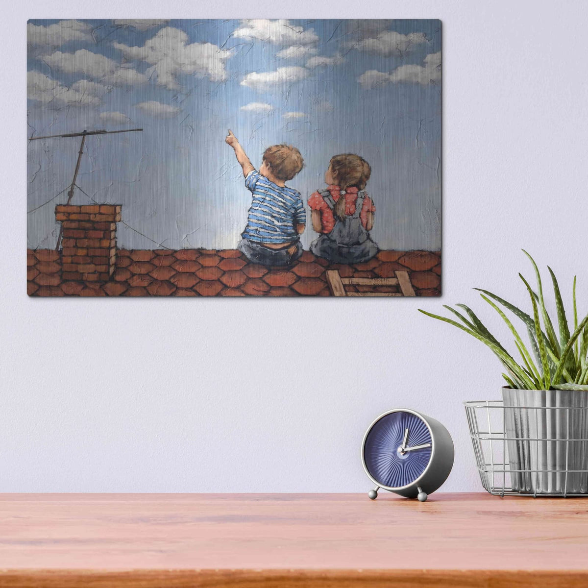 'Counting Clouds' by Alexander Gunin – Metal Wall Art, 16x12 room view