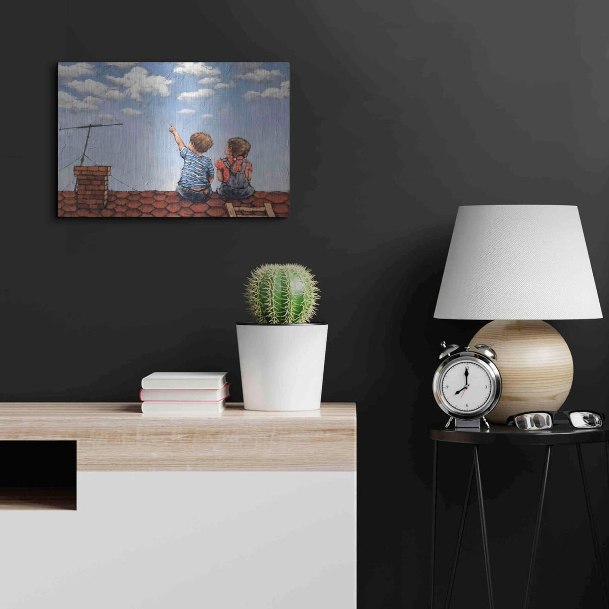 'Counting Clouds' by Alexander Gunin – Metal Wall Art, 24x16 room view