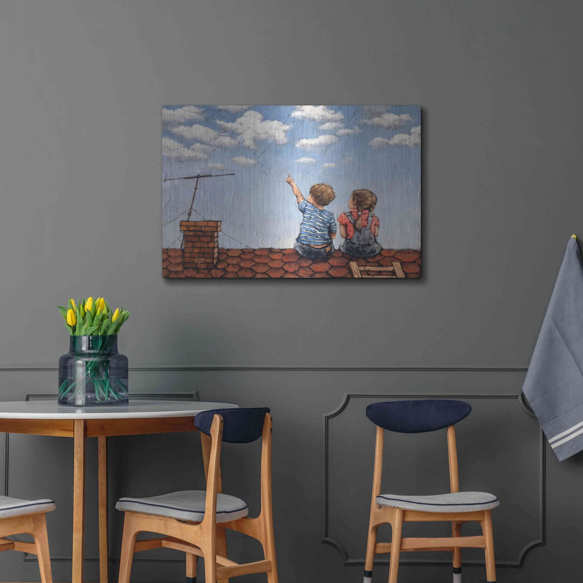 'Counting Clouds' by Alexander Gunin – Metal Wall Art, 36x24 room view