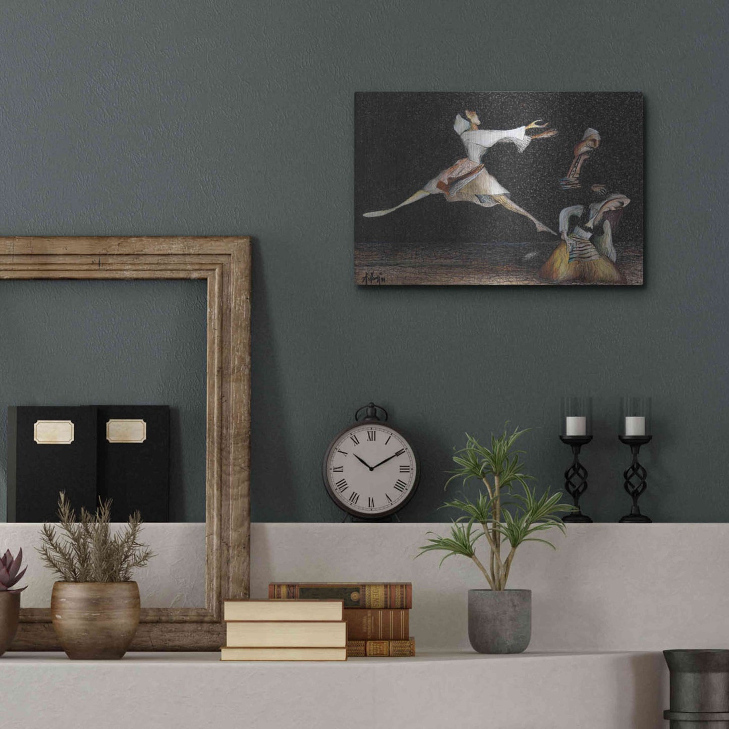 Luxe Metal Art 'Cuca e Maleve' by Samedin Asllani, Metal Wall Art,16x12
