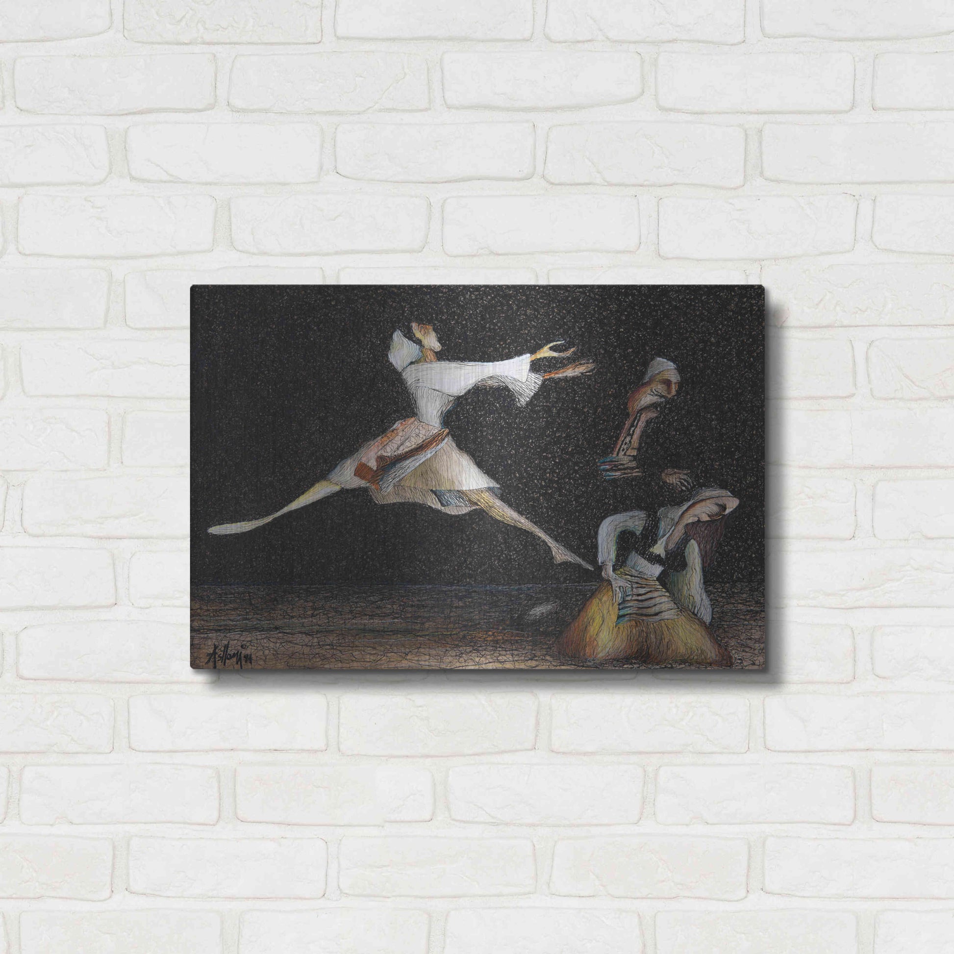 Luxe Metal Art 'Cuca e Maleve' by Samedin Asllani, Metal Wall Art,24x16