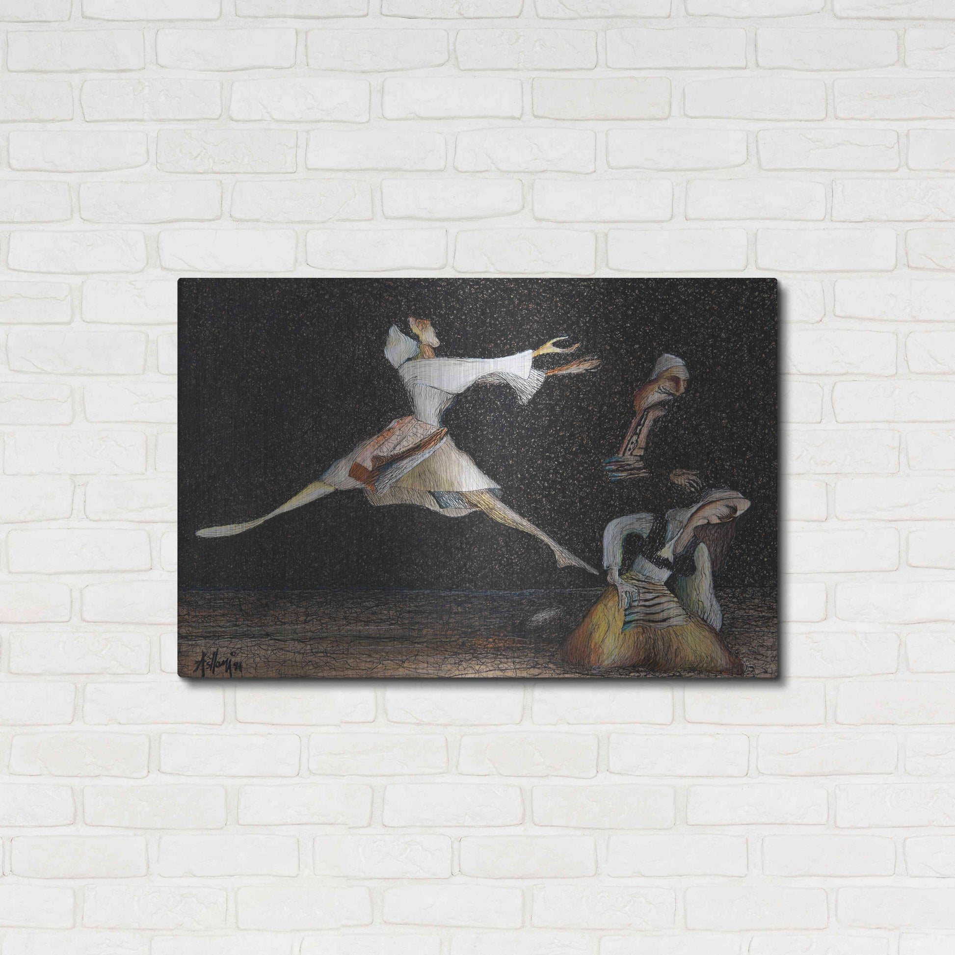 Luxe Metal Art 'Cuca e Maleve' by Samedin Asllani, Metal Wall Art,36x24