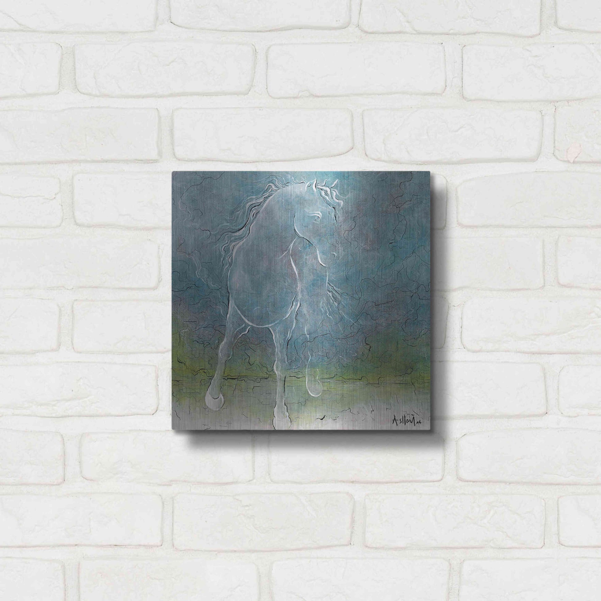 Luxe Metal Art 'And You' by Samedin Asllani, Metal Wall Art,12x12