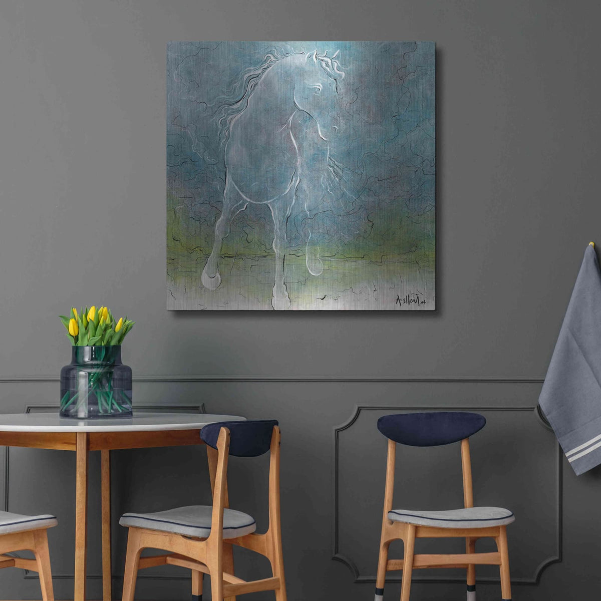 'And You' by Samedin Asllani – Metal Wall Art, 36x36 room view