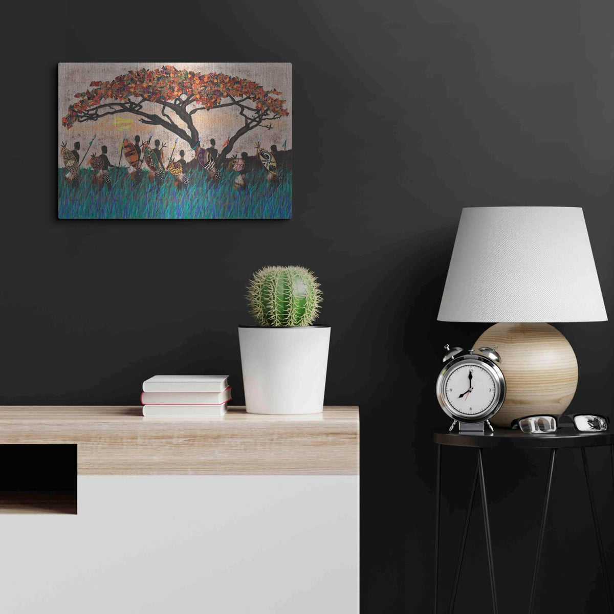 'Planes of Africa III' by Alonzo Saunders – Metal Wall Art, 24x16 room view
