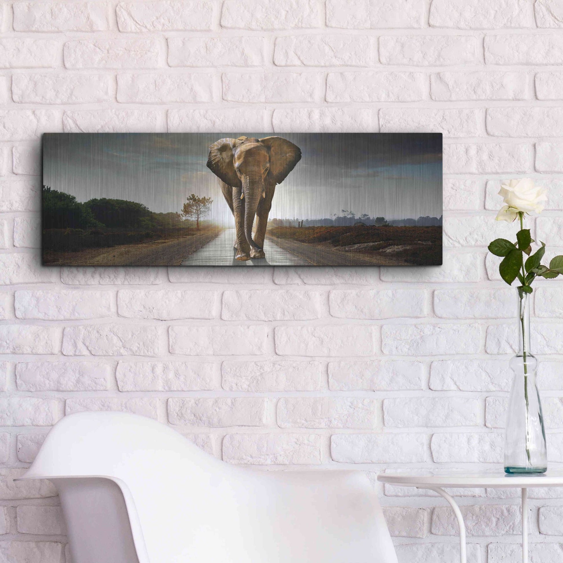 Luxe Metal Art 'Bigger Than Life' by Luxe Portfolio, Metal Wall Art,36x12