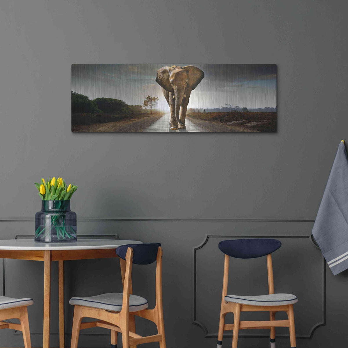 'Bigger Than Life' by Luxe Metal Portfolio – Metal Wall Art, 48x16 room view