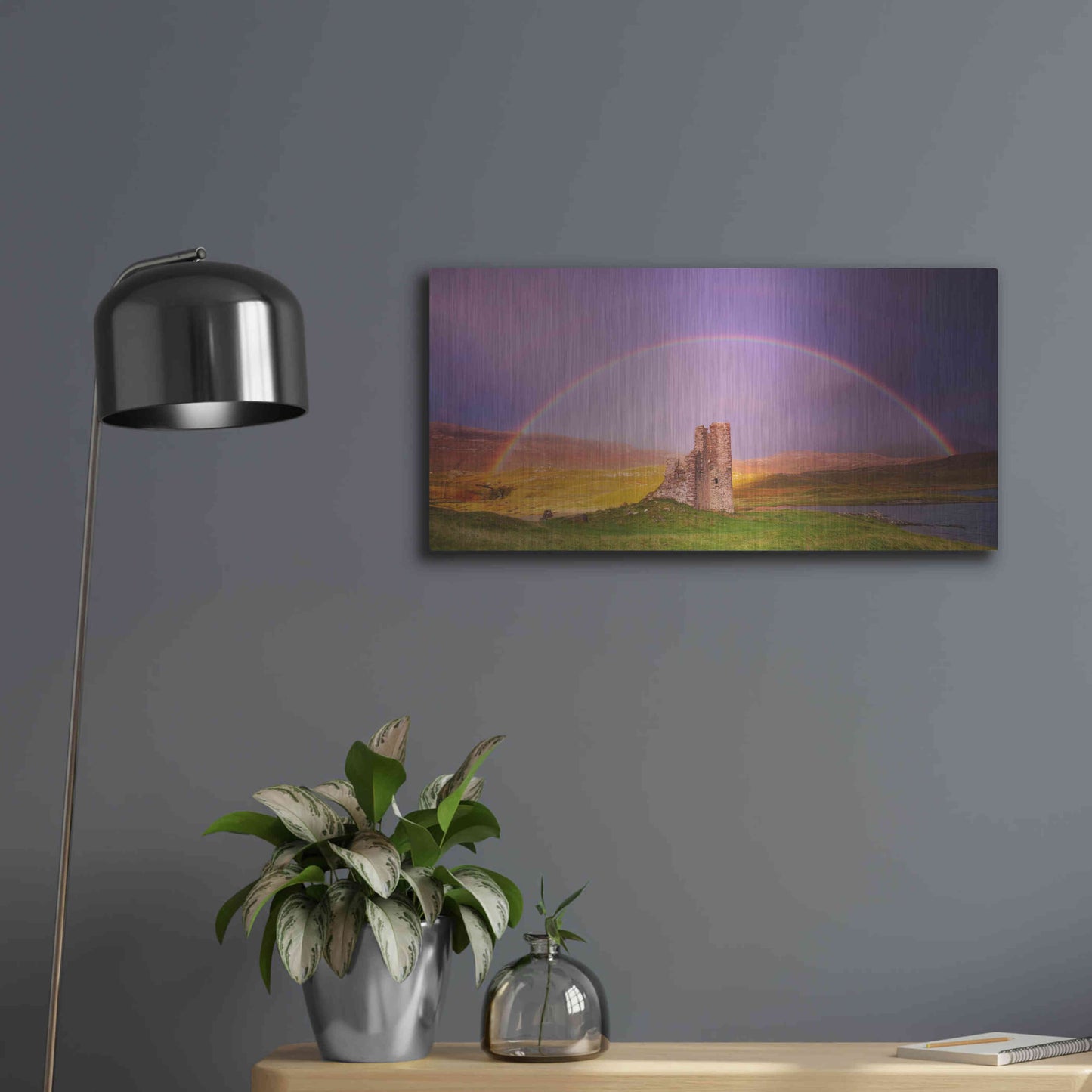 Luxe Metal Art 'Ardvreck Castle' by Everlook Photography, Metal Wall Art,24x12