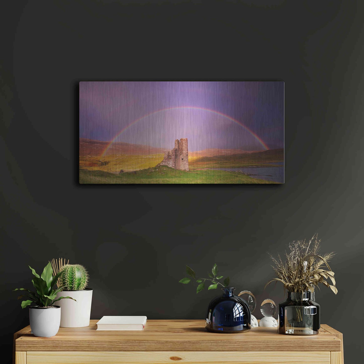 Luxe Metal Art 'Ardvreck Castle' by Everlook Photography, Metal Wall Art,24x12