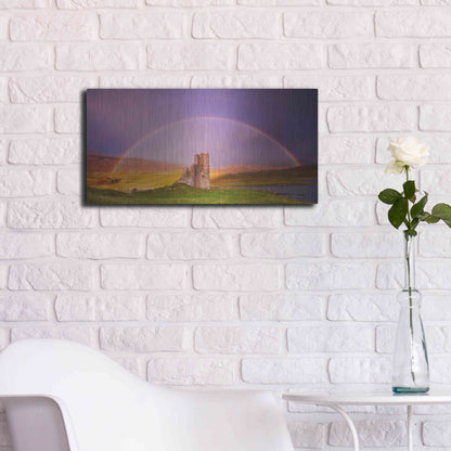 Luxe Metal Art 'Ardvreck Castle' by Everlook Photography, Metal Wall Art,24x12