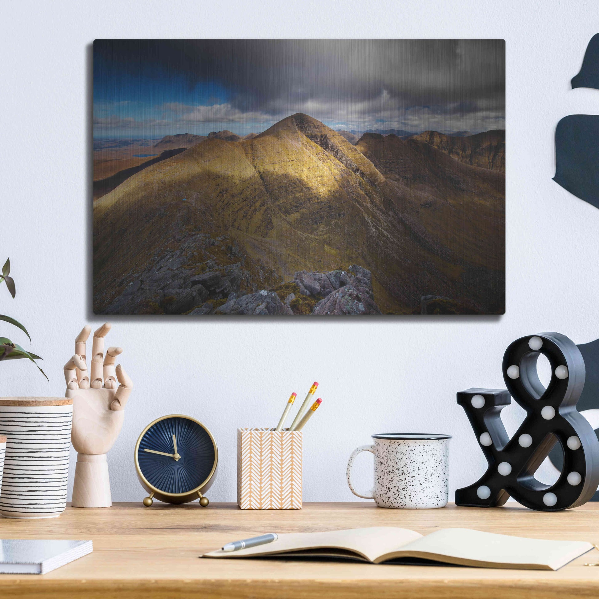 Luxe Metal Art 'Beinn Alligin' by Everlook Photography, Metal Wall Art,16x12