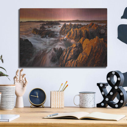 Luxe Metal Art 'Couta Rocks' by Everlook Photography, Metal Wall Art,16x12