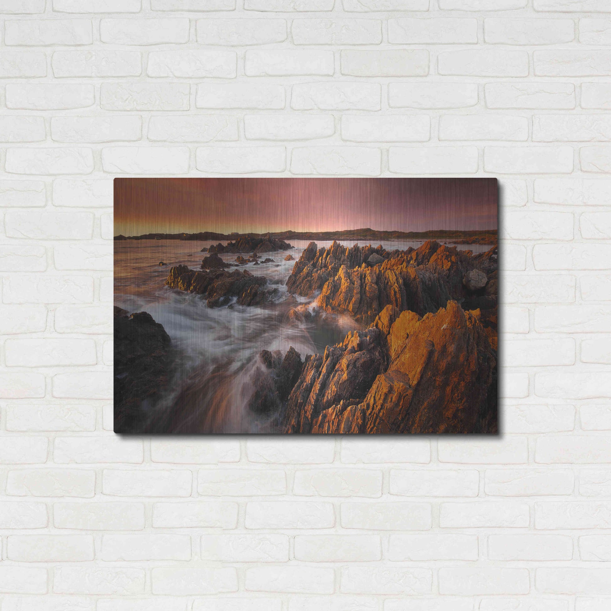 Luxe Metal Art 'Couta Rocks' by Everlook Photography, Metal Wall Art,36x24