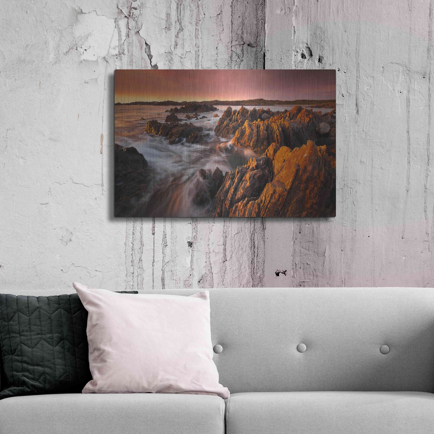 Luxe Metal Art 'Couta Rocks' by Everlook Photography, Metal Wall Art,36x24