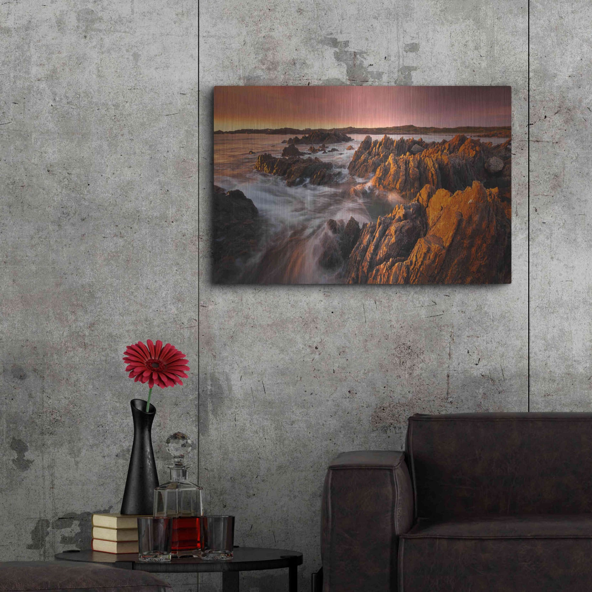 Luxe Metal Art 'Couta Rocks' by Everlook Photography, Metal Wall Art,36x24