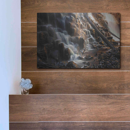 Luxe Metal Art 'Dip Falls' by Everlook Photography, Metal Wall Art,16x12