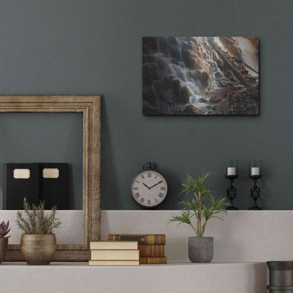 Luxe Metal Art 'Dip Falls' by Everlook Photography, Metal Wall Art,16x12