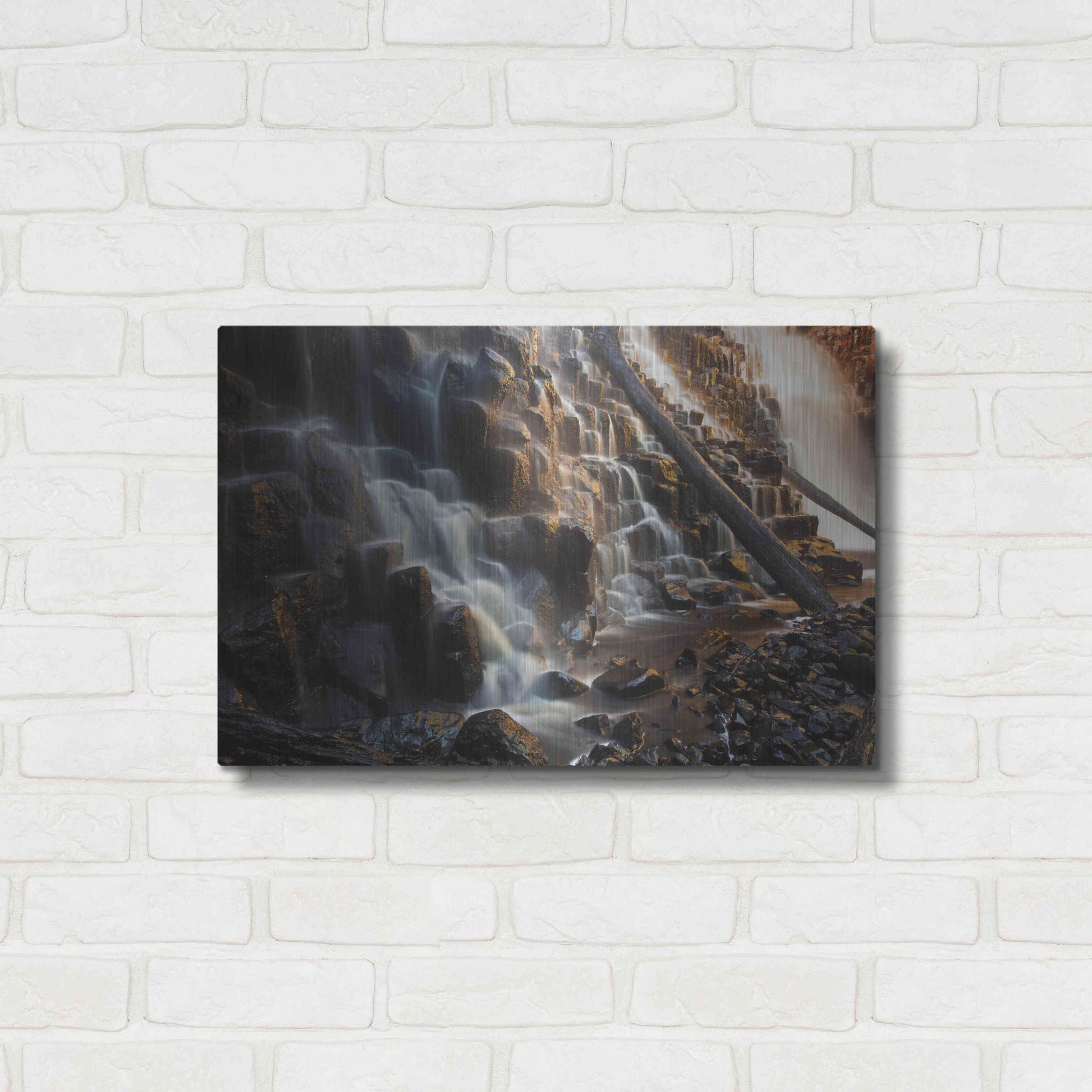 Luxe Metal Art 'Dip Falls' by Everlook Photography, Metal Wall Art,24x16