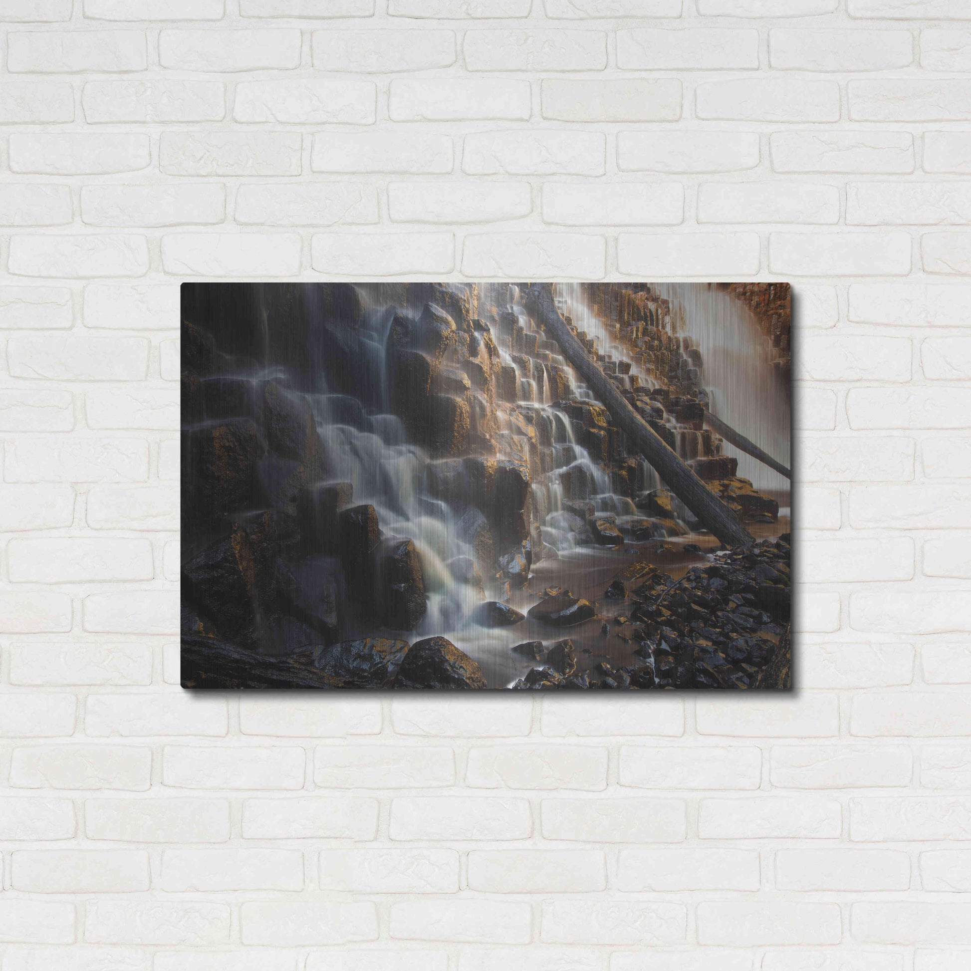 Luxe Metal Art 'Dip Falls' by Everlook Photography, Metal Wall Art,36x24