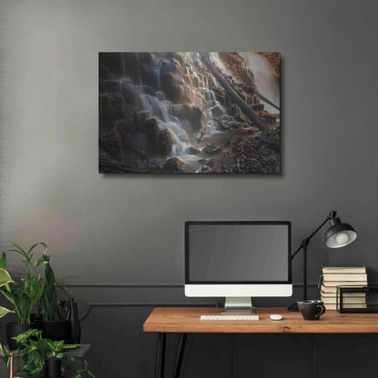 Luxe Metal Art 'Dip Falls' by Everlook Photography, Metal Wall Art,36x24