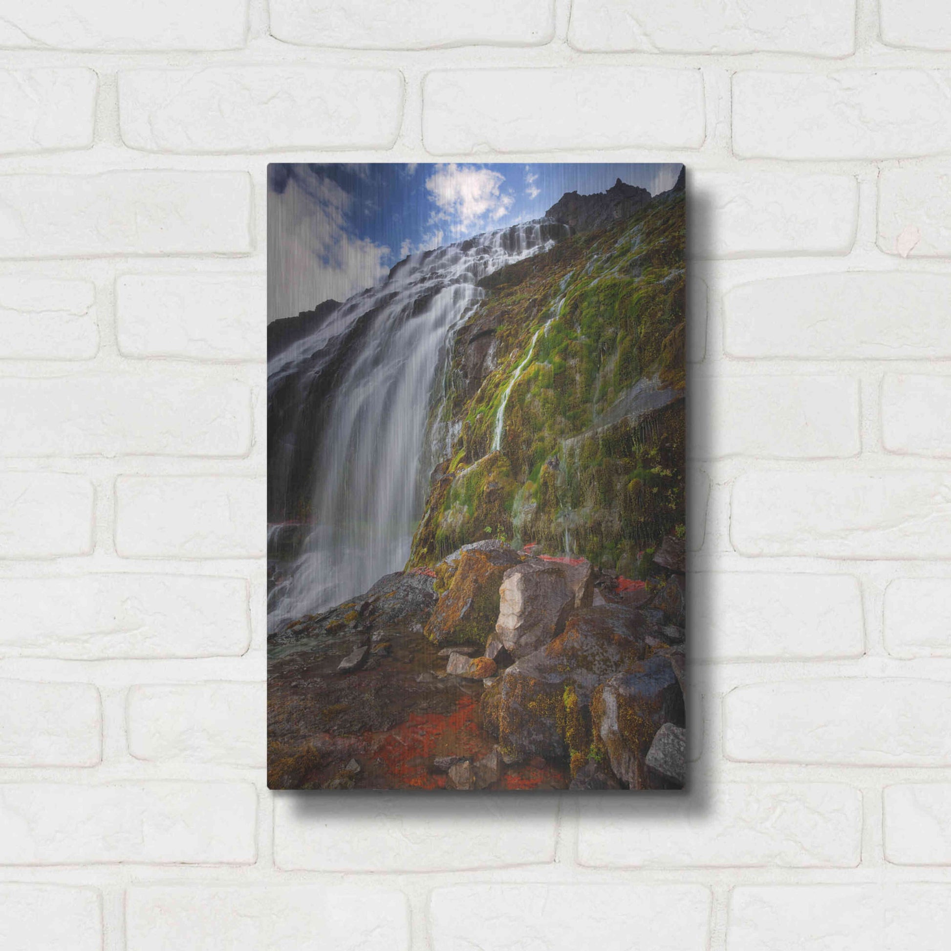 Luxe Metal Art 'Dynjandi' by Everlook Photography, Metal Wall Art,12x16