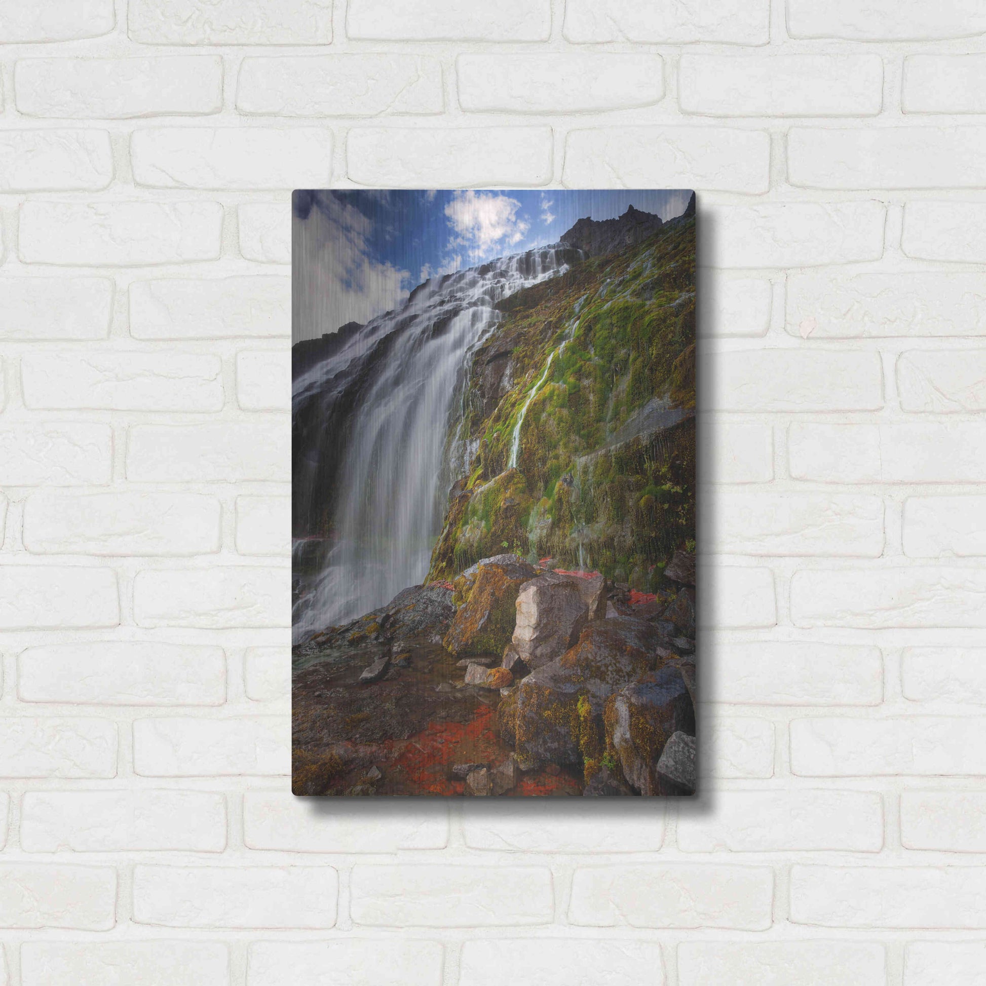 Luxe Metal Art 'Dynjandi' by Everlook Photography, Metal Wall Art,16x24