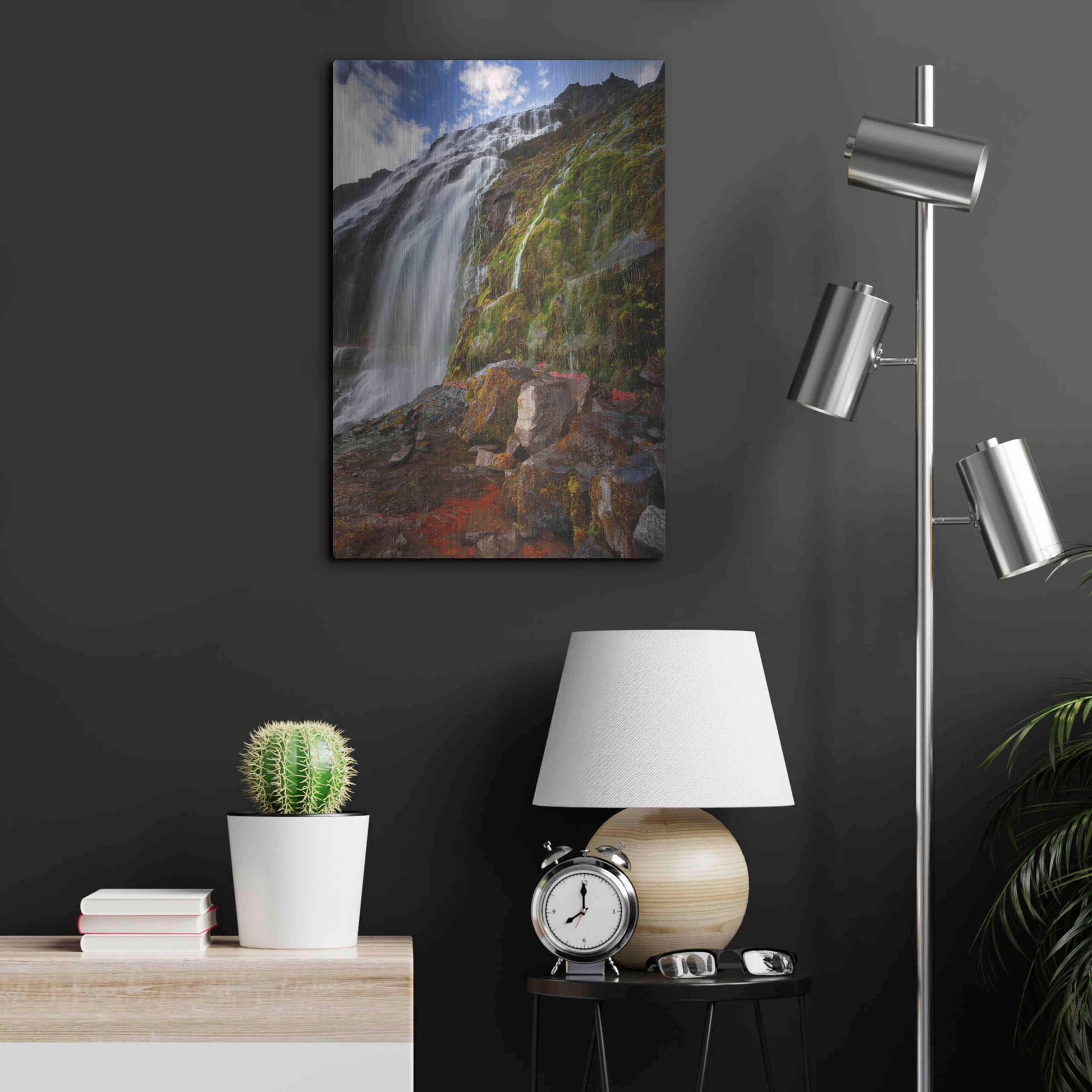 Luxe Metal Art 'Dynjandi' by Everlook Photography, Metal Wall Art,16x24