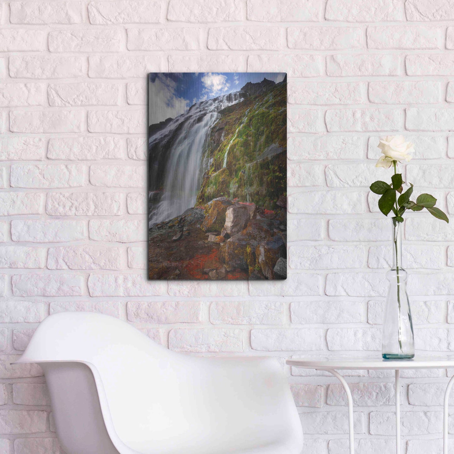 Luxe Metal Art 'Dynjandi' by Everlook Photography, Metal Wall Art,16x24