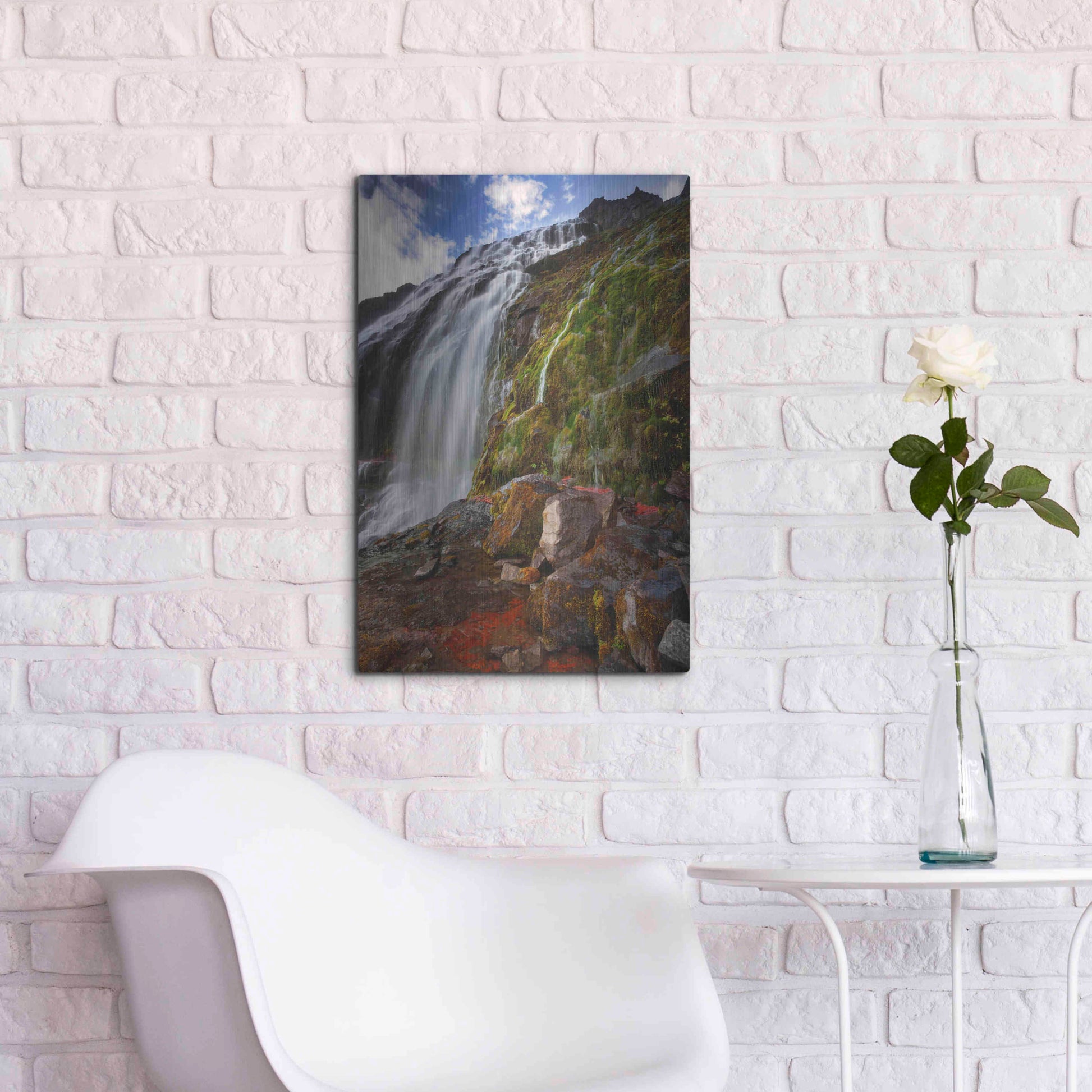 Luxe Metal Art 'Dynjandi' by Everlook Photography, Metal Wall Art,16x24