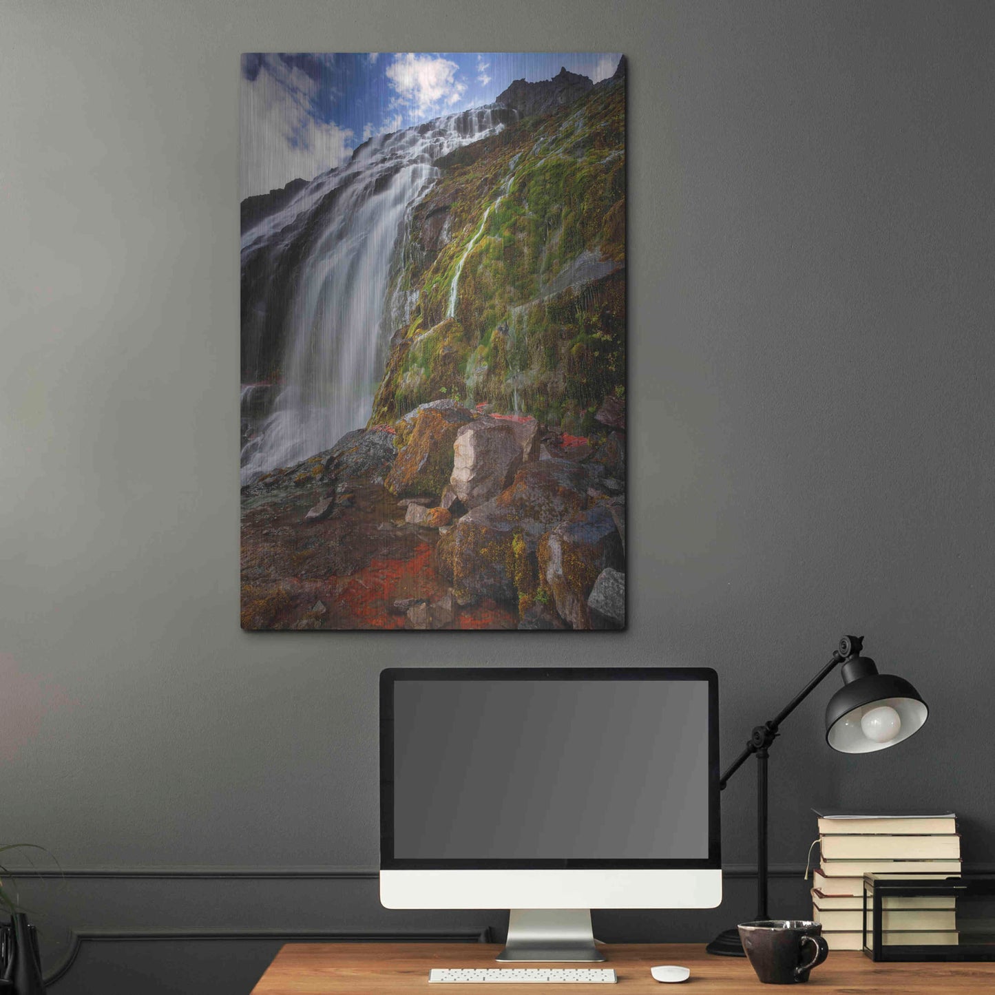 Luxe Metal Art 'Dynjandi' by Everlook Photography, Metal Wall Art,24x36