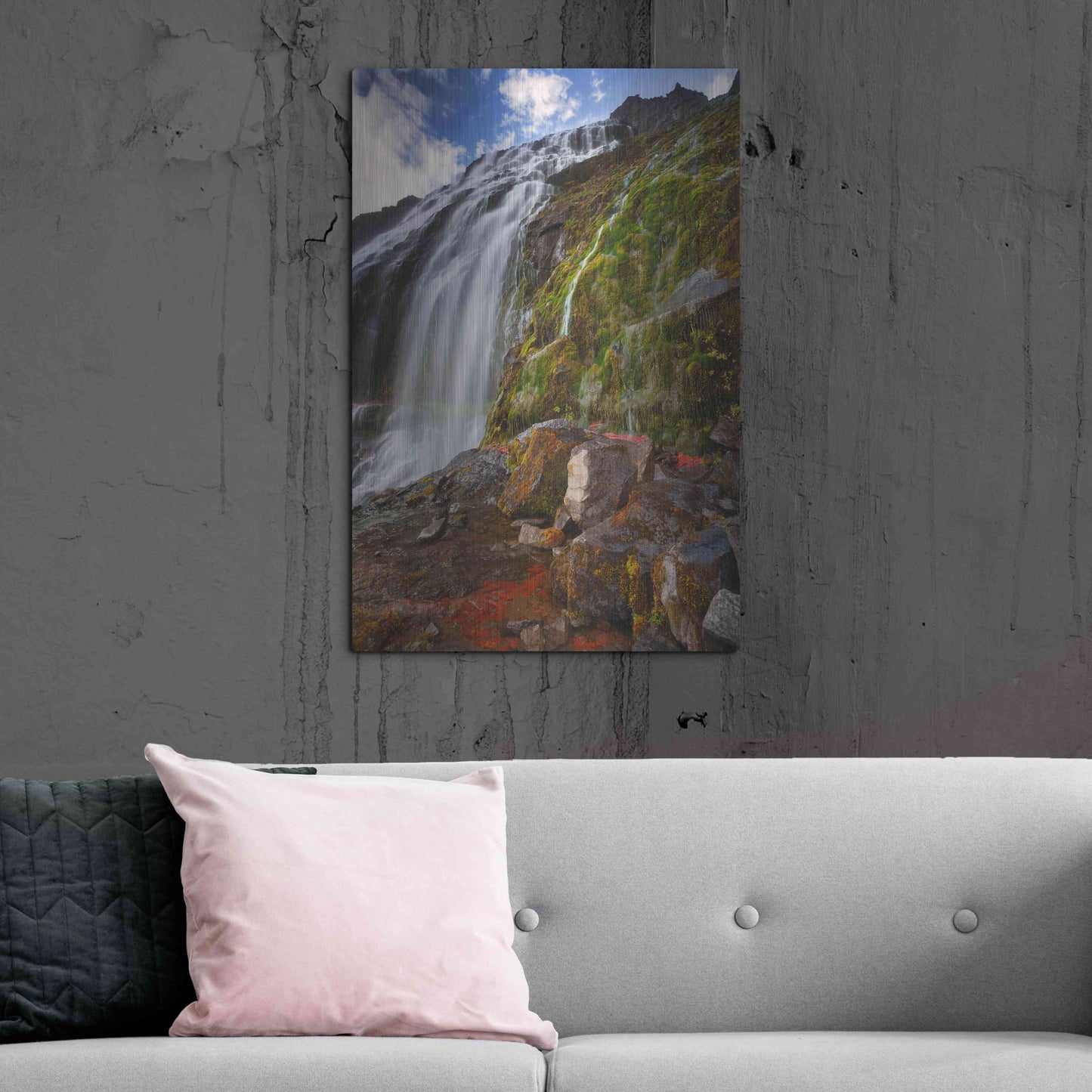 Luxe Metal Art 'Dynjandi' by Everlook Photography, Metal Wall Art,24x36