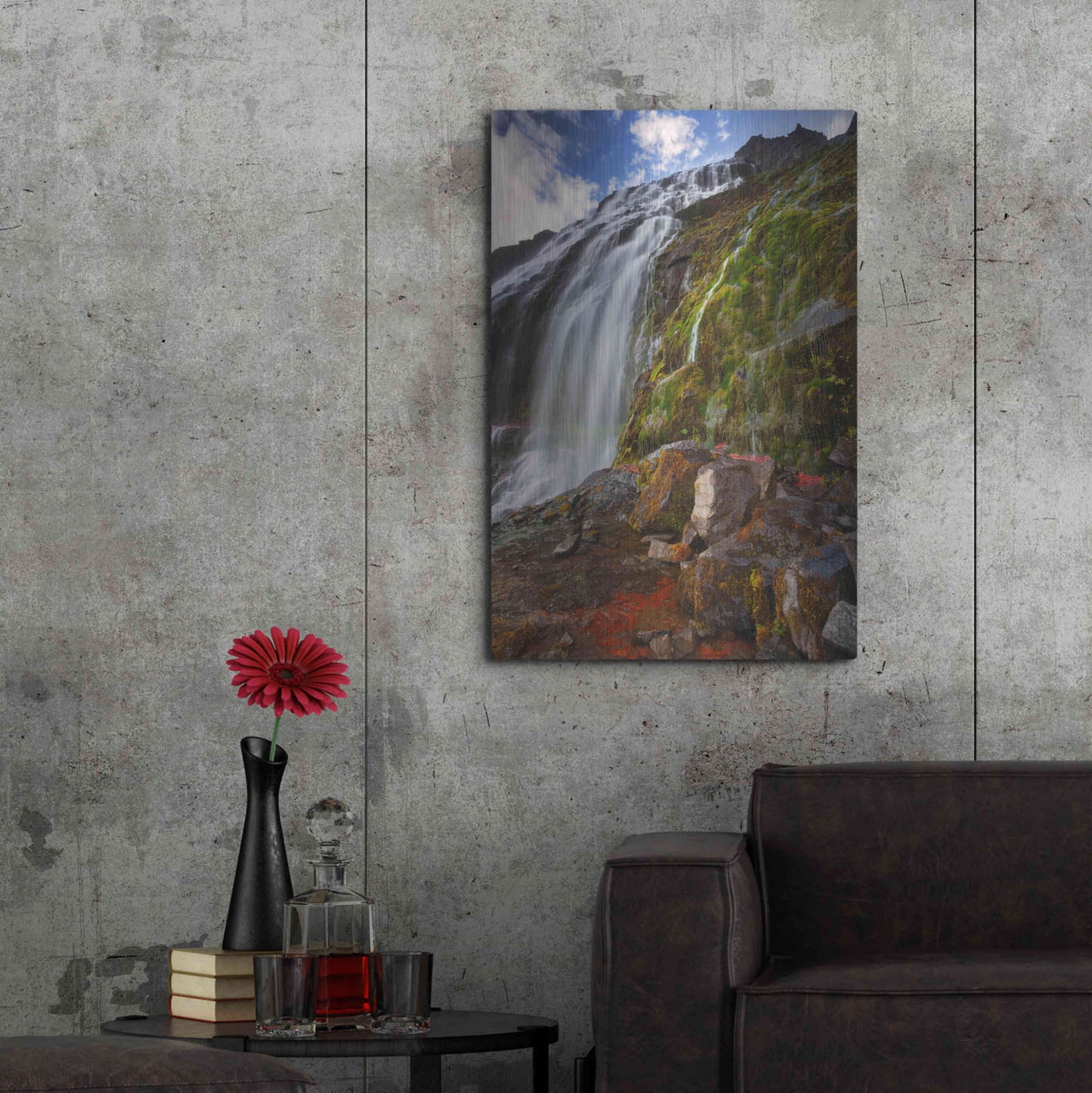 Luxe Metal Art 'Dynjandi' by Everlook Photography, Metal Wall Art,24x36