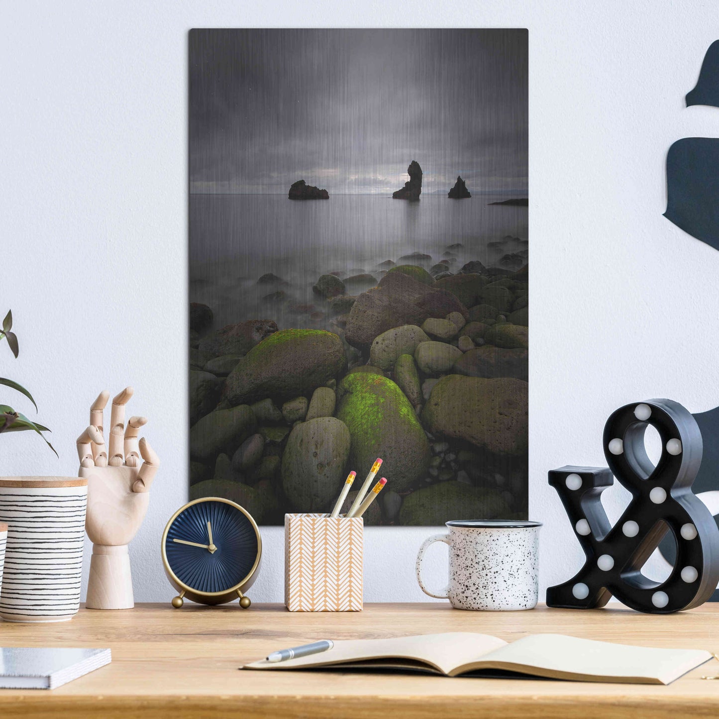 Luxe Metal Art 'Heimaey' by Everlook Photography, Metal Wall Art,12x16