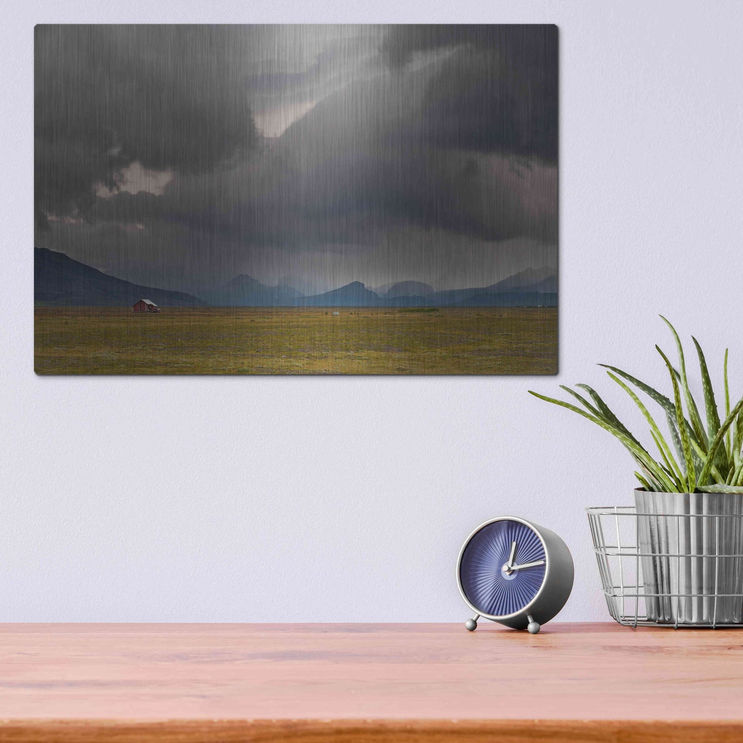 Luxe Metal Art 'Icelandic Barn' by Everlook Photography, Metal Wall Art,16x12