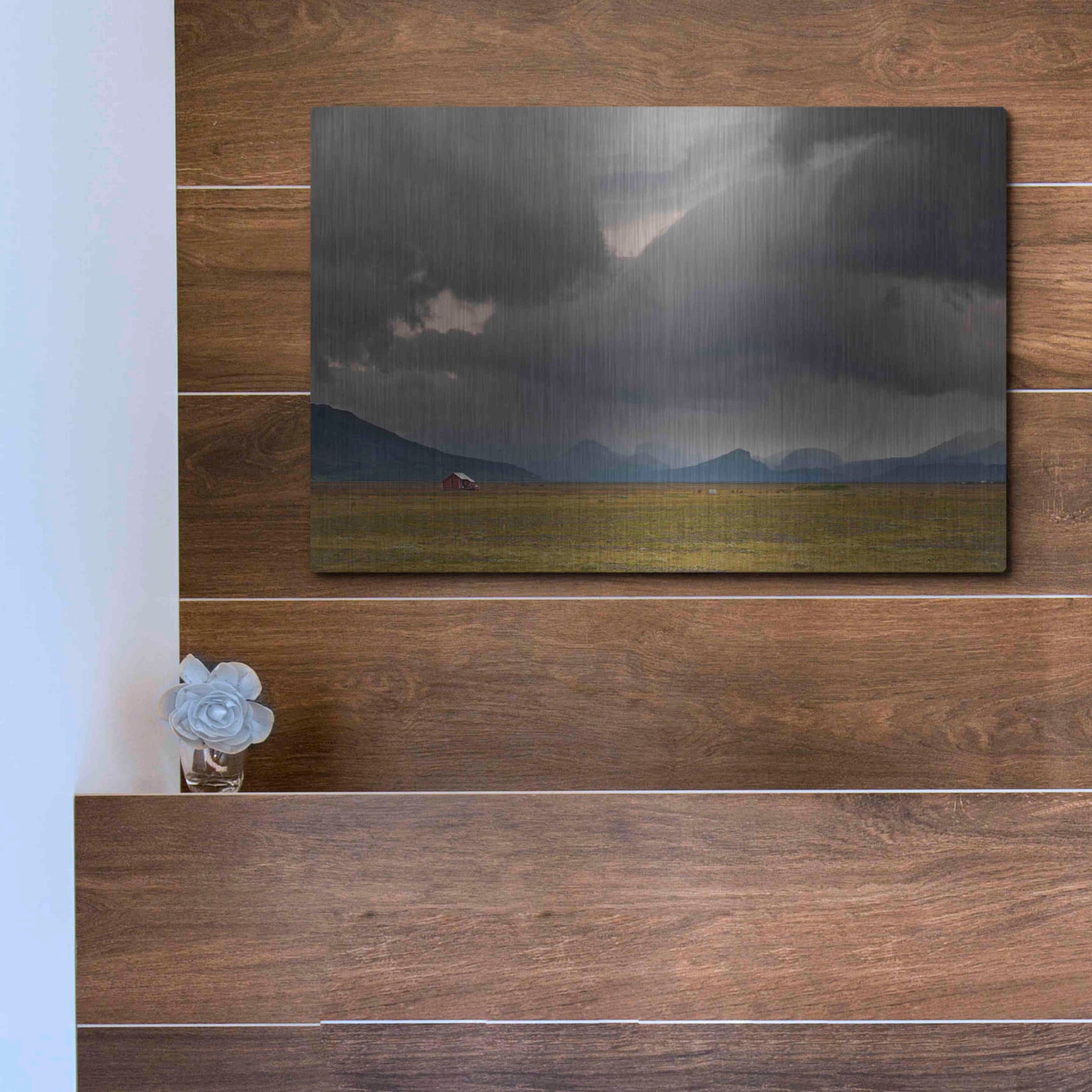 Luxe Metal Art 'Icelandic Barn' by Everlook Photography, Metal Wall Art,16x12