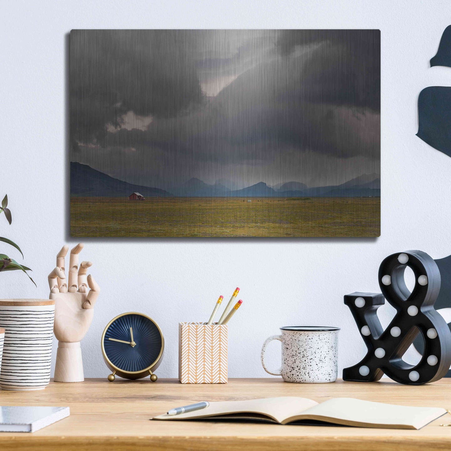 Luxe Metal Art 'Icelandic Barn' by Everlook Photography, Metal Wall Art,16x12