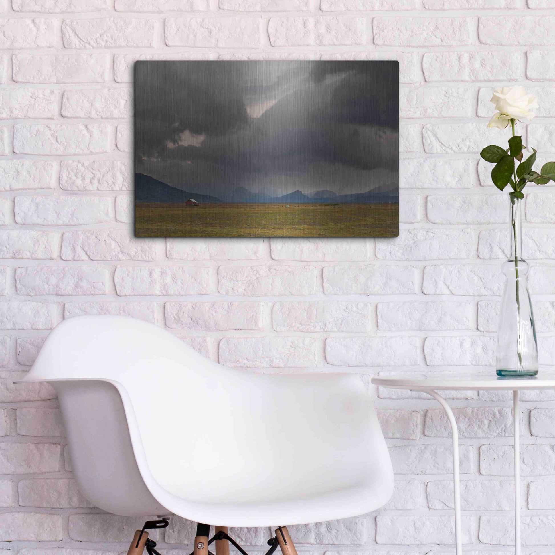 Luxe Metal Art 'Icelandic Barn' by Everlook Photography, Metal Wall Art,24x16