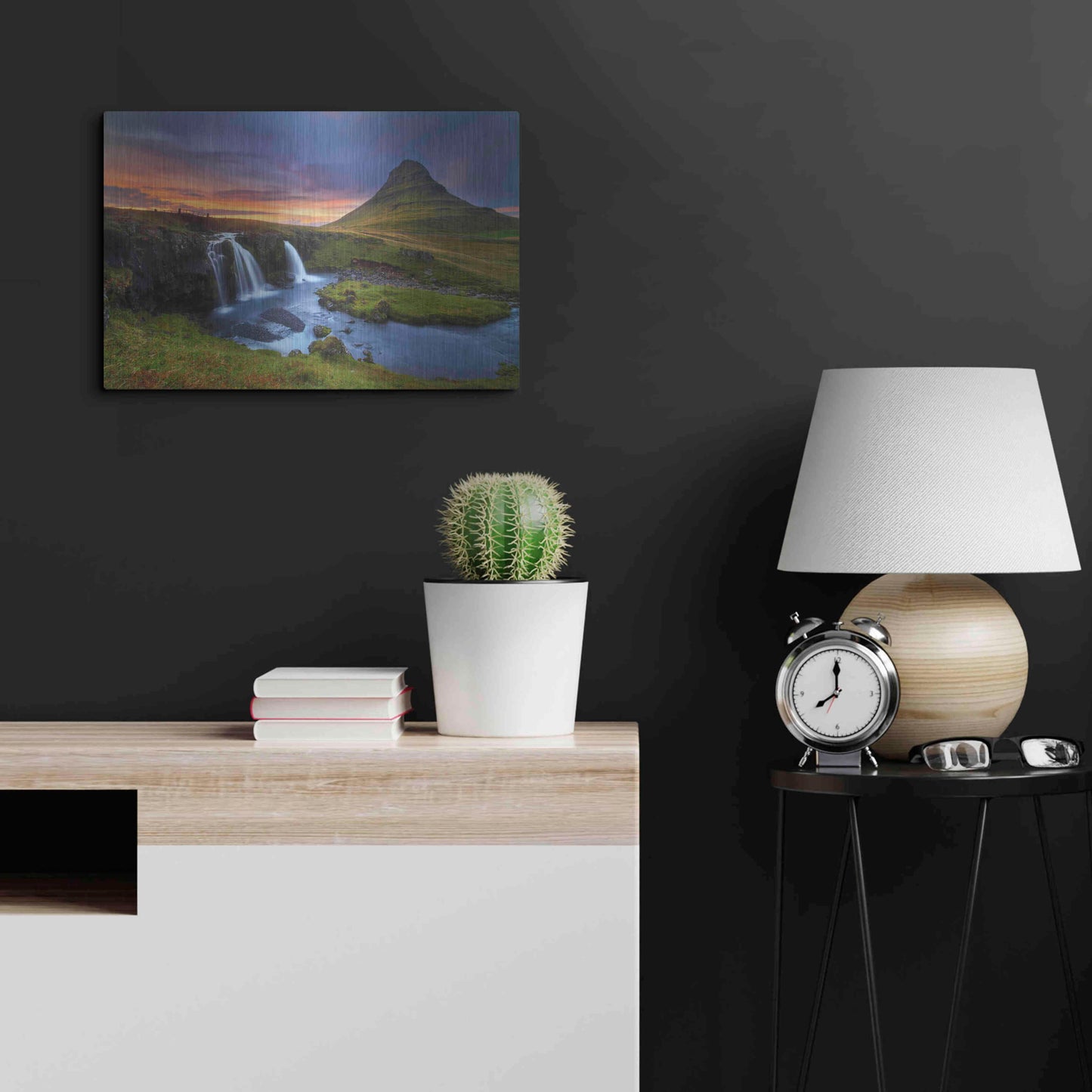 Luxe Metal Art 'Kirkjufell' by Everlook Photography, Metal Wall Art,24x16