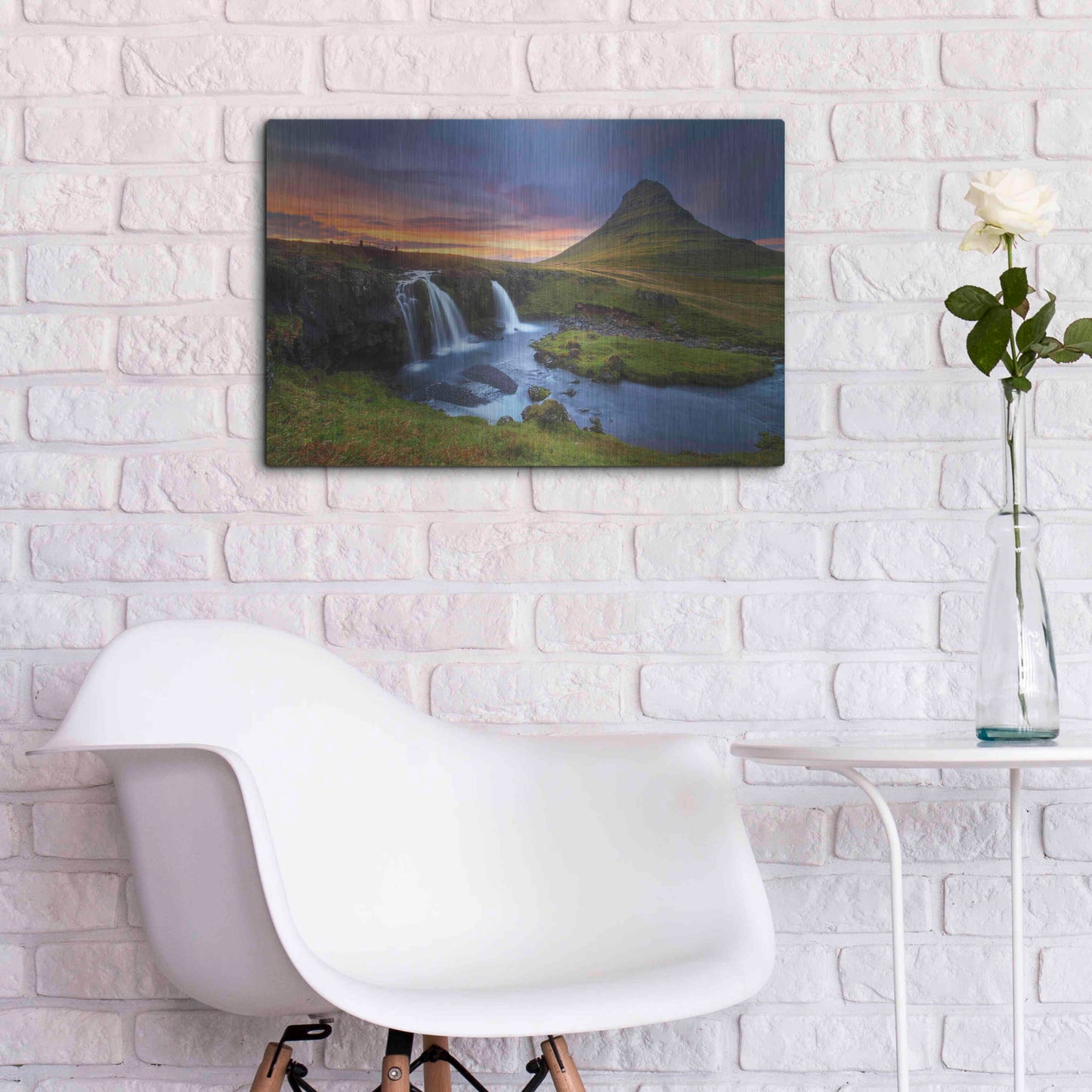 Luxe Metal Art 'Kirkjufell' by Everlook Photography, Metal Wall Art,24x16