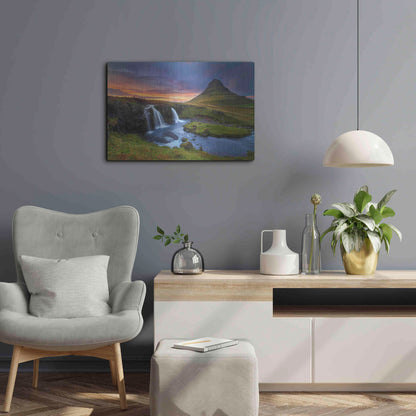 Luxe Metal Art 'Kirkjufell' by Everlook Photography, Metal Wall Art,24x16